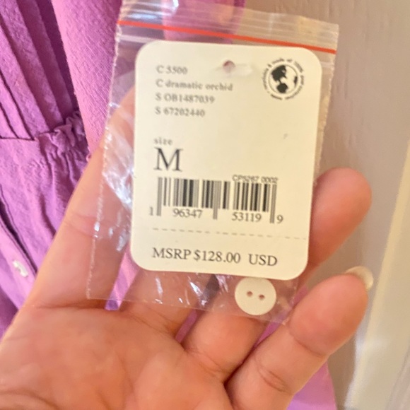 Free People - Desert Days Mini Dress - Dramatic Orchid Size M NEW - Picture 4 of 4